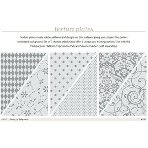 Stampin' Up! Sizzix Big Shot Flourish Polka Dots Damask 6 Patterns Embossing
